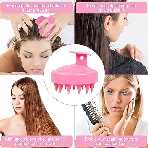 Oligei Scalp Massager 3 Pack, Shampoo Brush, Hair Scrubber for Exfoliation, Soft Silicone Brush for Hair Growth and Dandruff Removal - Image 5
