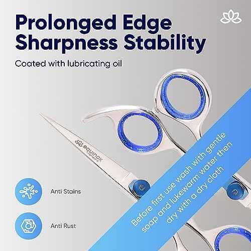 Equinox Razor Edge Series Professional Hair Scissors - 6.5” Premium Japanese Stainless Steel Hair Cutting Scissors, Hair Shears, Hair Razors for Hair Cutting, Barber Accessories & Hair Salon Supplies - Image 4