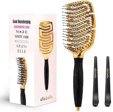 ELLA BELLA® Detangling Hair Brush Set, Vented Fast Dry Blow Drying Brush by ellabella
