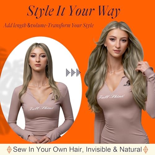 Full Shine Sew In Weft Hair Extensions Human Hair Add Volume 18 Inch 105g - Image 5