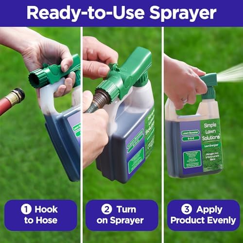 Commercial Grade Lawn Fertilizer with Iron- Liquid Fertilizer Spray- Nitrogen and Iron for Deeper Green Turf- Any Grass Type - Simple Lawn Solutions - Lawn Energizer - 32 Ounce - Image 3