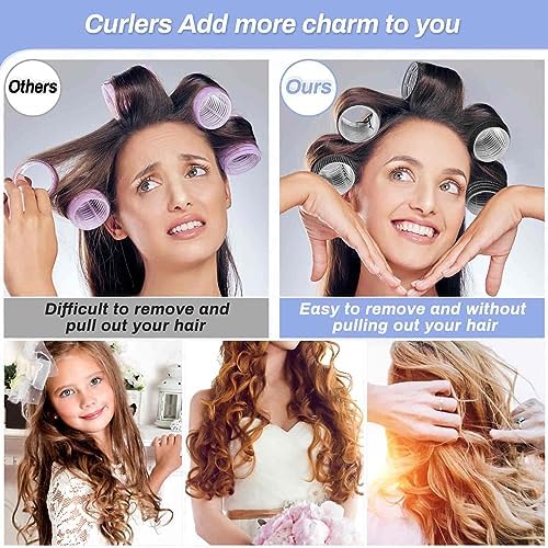 Selizo Hair Roller 28 Pcs Set, Includes 16Pcs Self-Grip Hair Rollers in 4 Sizes and 12Pcs Hair Clips for Long Medium Short Hair Volume - Image 4