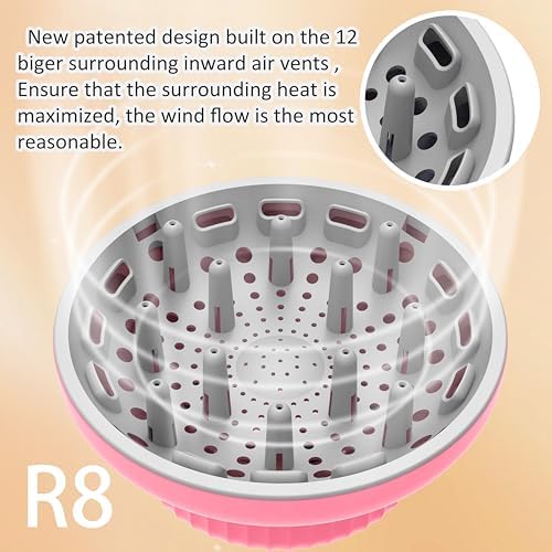 Hair Dryer Diffuser for Curly and Natural Wavy Hair,Universal Hair Diffuser,Hair Dryer Diffuser Attachment (Pink) - Image 2