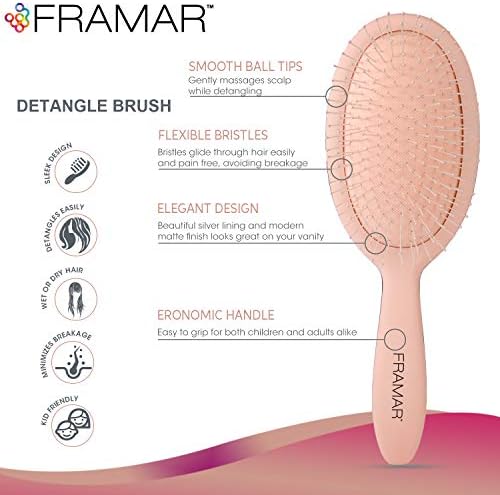 Framar Detangling Brush for Curly Hair, Hair Brushes for Women - Image 2
