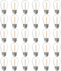 FLSNT 30 Pack LED S14 Replacement Bulbs for String Light, Outdoor LED Light Bulbs, E26 Base, 2200K Warm White, Non-Dimmable by FLSNT