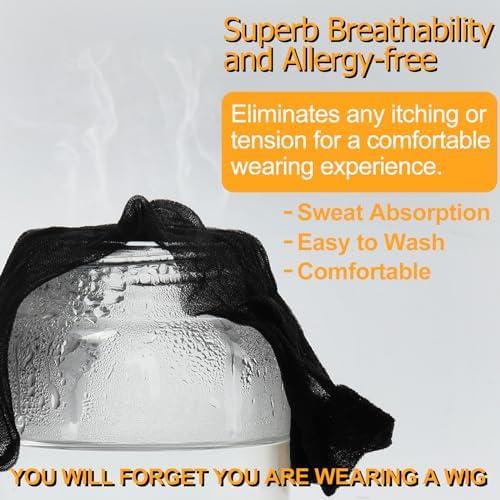 BEEOS Black SKINLIKE HD Wig Cap, 24 Pieces Invisible and Sheer Breathable Ultra-thin Stretchy Stocking Caps for Lace Front Wigs, Bald Cap for Women - Image 5