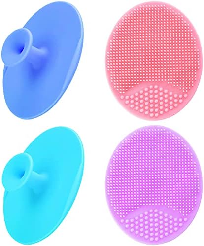 Silicone Facial Cleansing Brush - Face Scrubber & Exfoliator for Deep Cleaning, Blackhead & Acne Pore Care by MR+LION