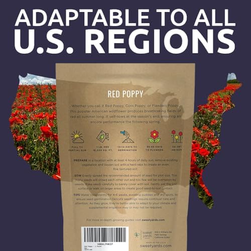 Red Poppy Seeds for Planting - Bulk 1 Pound Bag - Over 3,200,000 Wildflower Seeds - Image 6