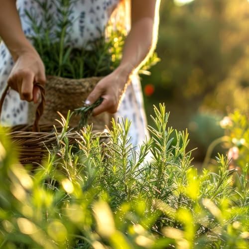 The Old Farmer's Almanac Heirloom Culinary Rosemary Herb Seeds - Premium Non-GMO, Open Pollinated, Drought & Cold Tolerant (1 Packet - 200 MG - Approx 180 Seeds) - Image 5