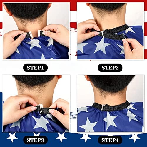 FEBSNOW Barber Cape Professional Hair Cutting Cape with Neck Duster Brush - Image 4