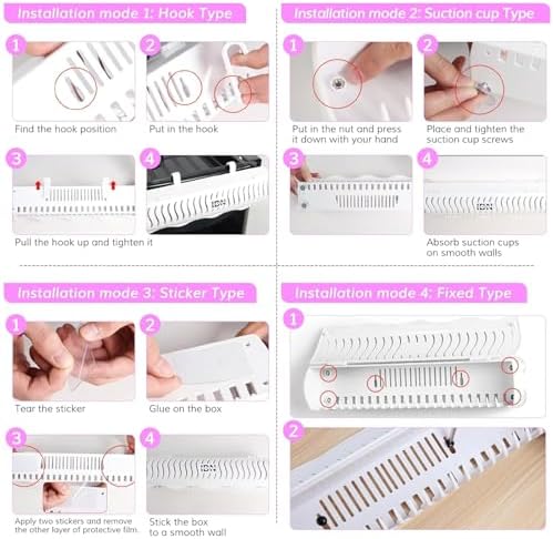 IDN BEAUTY Hair Extension Holder Stand for Styling, 4 Installation Modes With Tool, Hair Extension Holder Designed to Securely Hold Your Extensions for Washing, Styling, Packing and Storing (rose) - Image 7