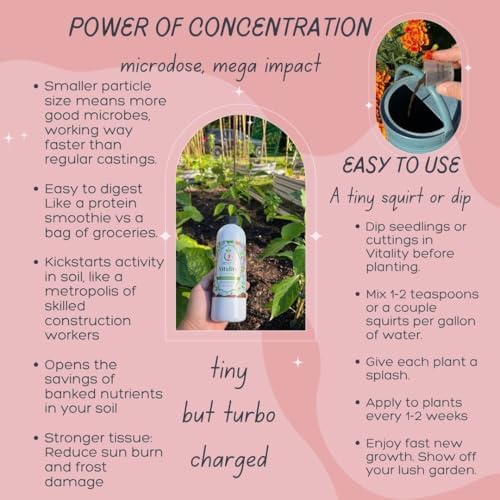 VermisTerra Vitality 16 oz - Growth Accelerator, Energy Booster, Seedling Fertilizer, Organic Plant Food, Promote Rapid Growth, All Plants, Root Cuttings, Will Not Burn, Reduces Transplant Shock - Image 3