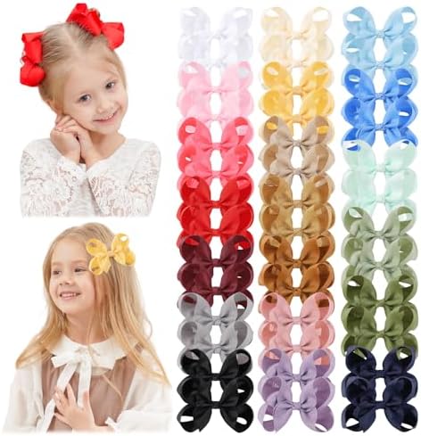 YHXX YLEN 40Pcs Hair Bows Grosgrain Toddler Bows Hair Accessories for Girls by YHXXYLEN