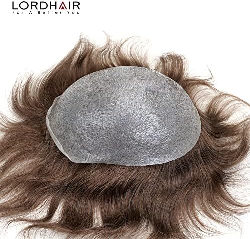Lordhair Mens Hair System, 8x10 inch, 0.08mm Thin Skin Base, #4ASH - Image 6