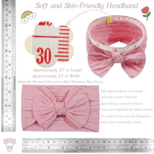 CÉLLOT Super Stretchy Soft Knot Headbands with Hair Bows Head Wrap Hair Accessories For Newborn Baby Girls Infant Toddlers Kids - Image 2