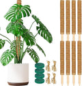 ALENEY Moss Pole, 8 Pack 23.6inch Stackable Moss Poles for Plants Monstera Plant Support, Coir Totem Pole Tall Moss Pole for Climbing Plants, Sphagnum, Indoor Potted Plants by ALENEY