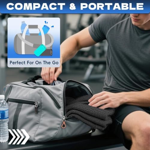 Microfiber Gym Towels for Showering Working Out Quick Dry Negative ions Large Middle Small Sizes Lightweight Gym Towel for Men Women Tennis Sports Towels for Body Hot Yoga Fitness Essentials - Image 6