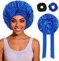 ROYBENS Satin Bonnet with Tie, Silk Hair Sleep Bonnets for Women +Scrunchie by ROYBENS