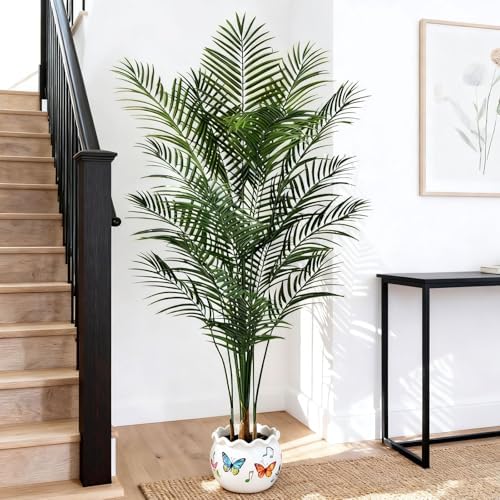 6ft Artificial Palm Tree Indoor, Large Fake Tropical Areca Palm with 18 Trunks, Tall Faux Floor Plants for Indoor Living Rooms Offices Bedroom Home Decor - Image 4