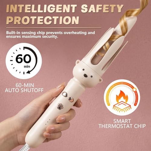 PretiHom Automatic Rotating Curling Iron & Wand, Hair Curler for Long Hair - Image 2