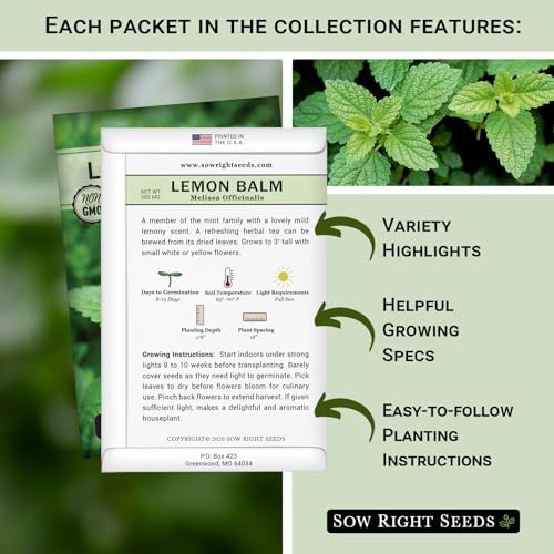 Sow Right Seeds - 15 Herb Seed Collection for Planting Indoor Herbs Garden - Image 2