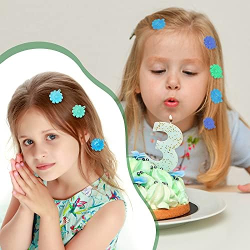 Jutom 72 Pcs Hair Accessories for Girls, Including 24 Hair Knockers and 48 Hair Clips, Blue, Retro Design, Plastic, for Toddlers and Young Girls, Party - Image 6