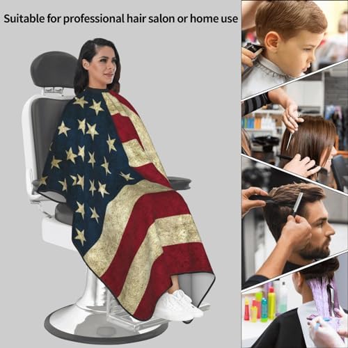 Vintage American Flag Home Hair Cutting Barber Cape - Image 3