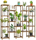 Plant Stand Indoor Outdoor, 17 Tiered Plant Shelf Wood Plant Rack by Uneedem