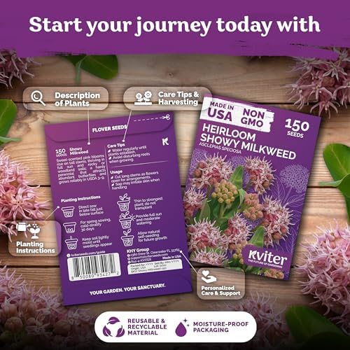 150 Showy Milkweed Heirloom Flower Seeds for Planting, Asclepias Speciosa - Image 2
