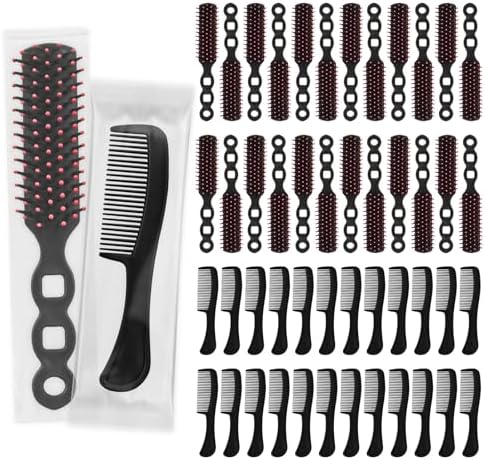 100 Hair Brush and Combs Bulk Individually Wrapped Disposable Hair Combs by skourvut