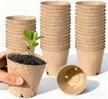 Peat Pots for Seedlings, Seed Starter Pots, 40 Pcs 3.15 Inch, Biodegradable Plant Starter Nursery Pots with Drainage Holes, Organic Round Planting Pots for Vegetables Herbs by Unknown