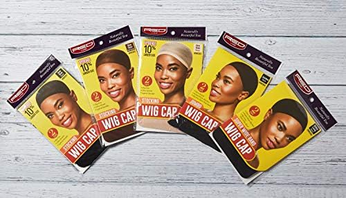 Red by Kiss Stocking Jumbo Wig Caps - 2PCS Black - Image 6