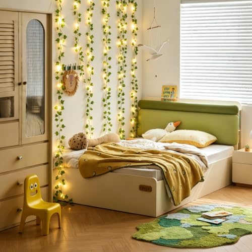 9.8Ft x 6.5Ft 200LED Vines Fairy Lights with Remote,Artificial Plant Fake Ivy Curtain String Light For Home Bedroom Living Room wall Wedding Christmas Party Office Coffee Farmhouse Dorm outdoor Decor - Image 7