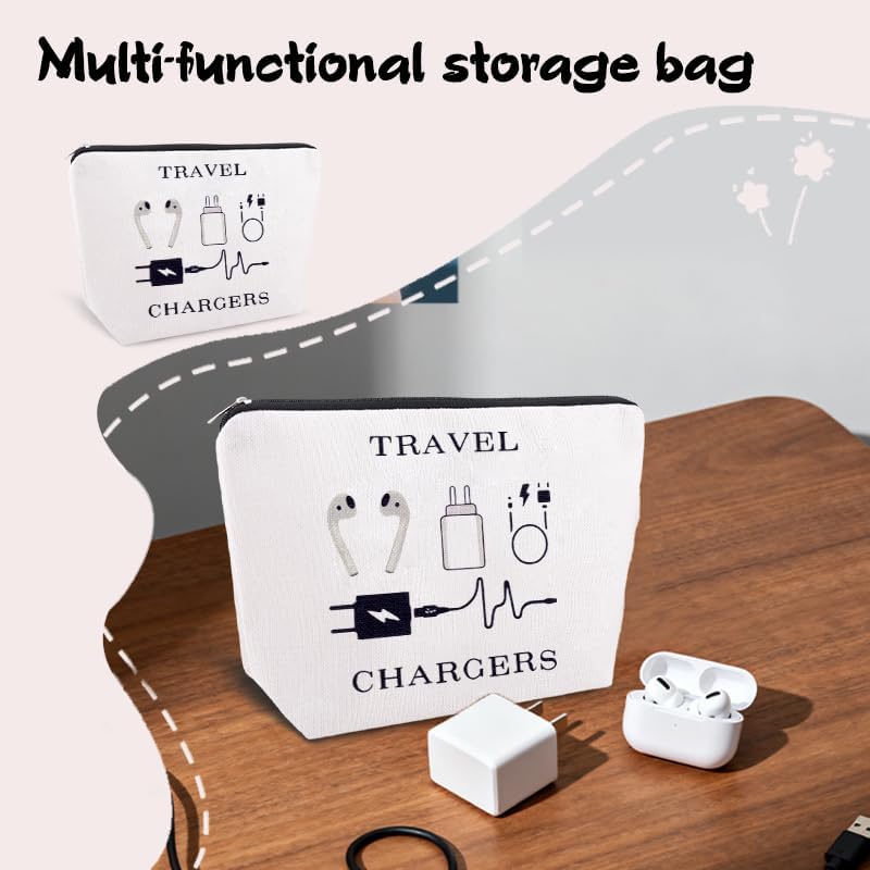 Elastic Silicone Cable Straps Cord Organizer Anti Loss Charging Cable Organizer Bag Pouch Travel Data Cable Protector Cover Charge Cord Tie Wraps Protection Portable Earphone Plug Charger Storage Bag - Image 4