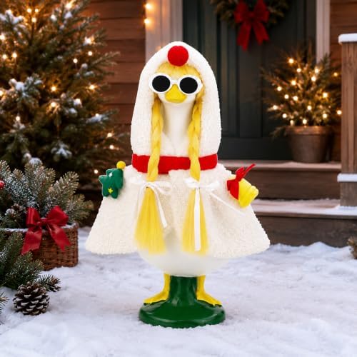 3 PCS Porch Goose Outfits Christmas Snowman Set for 17 & 23In Goose Statue - Image 6