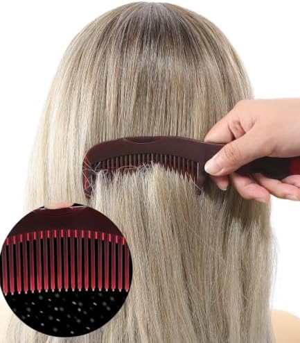 Dandruff Comb Removal Hollow Fine Tooth Scalp Detox Hair Care Tool 2PC - Image 6