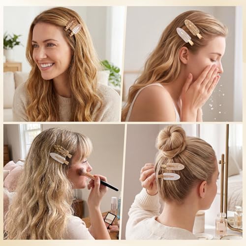 obeoby 14 Pcs No Crease Hair Clips For Women Girls Makeup Styling, 2.36 In - Image 6