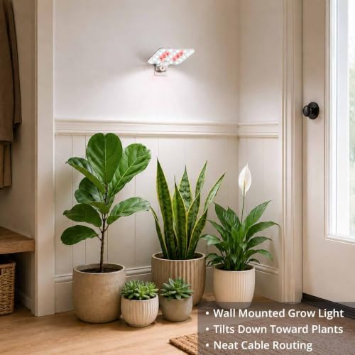 Wall Mounted Grow Light for Indoor Plants, Full Spectrum, 2-Pack - Image 3