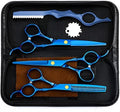 6.89 inch Hair Cutting Scissors Set With Thinning Knife - Blue by XUGOU