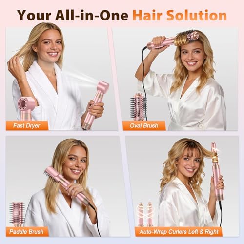 Hair Dryer Brush, 5-in-1 Detachable Multi Hot Air Styler for All Occasions - Image 3