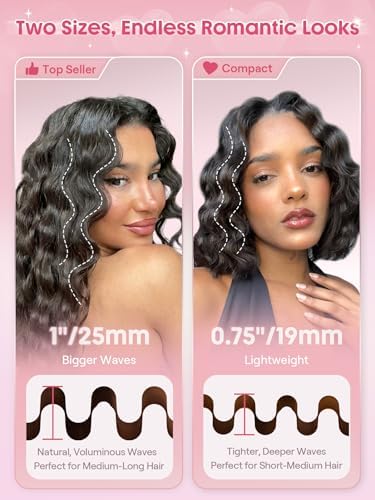 SHEGLAM Beach Wave Hair Waver (Pink, 1 inch) - Image 4