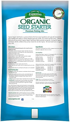 Espoma Organic Seed Starter Premium Potting Soil Mix - All Natural & Organic Seed Starting Mix with Mycorrhizae. for Organic Gardening, 16 qt, Bag - Pack of One - Image 3