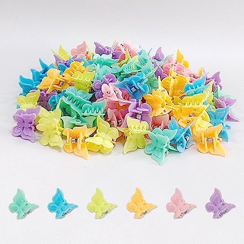 100 Pieces Assorted Color Butterfly Hair Clips, Beautiful Mini Butterfly Hair Clips Hair Accessories for Women and Girls (Macarons) - Image 2