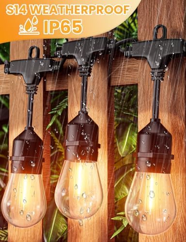 Svater Outdoor String Lights 75 FT LED Outside Patio E26 Edison Waterproof - Image 2