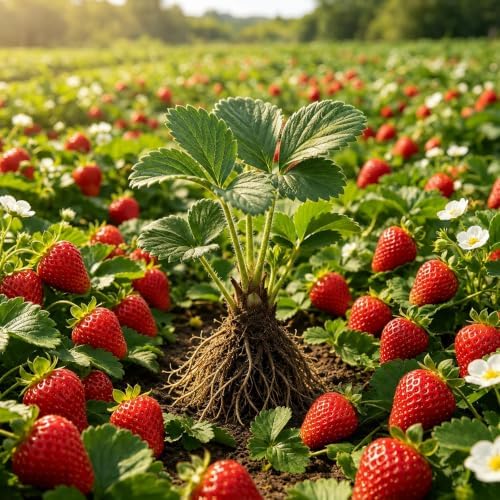 Albion Everbearing Strawberry Live Plants | 10 Bare Root Plants | Garden by CZGrain