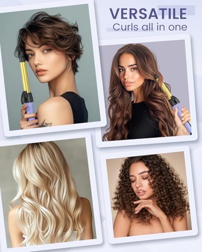 Rotating Automatic Curling Iron Set 3 Ceramic Barrels for Long Hair Waves - Image 6