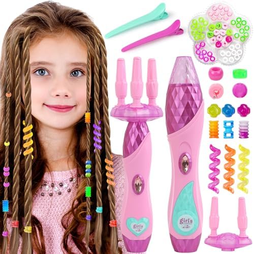 Yoloflix Hair Braiding Machine, Hair Salon Toys for Girls with Braider, Beads, Wig & Accessories, Kids Hair Styling Tool Toy Set, Christmas Birthday Toys Gifts for Girls by Yoloflix