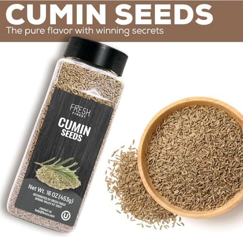Fresh Finest Whole Cumin Seeds – 16 oz (453g)– 100% Natural, Non-GMO, Kosher,Perfect for Cooking, and Seasoning - Image 4