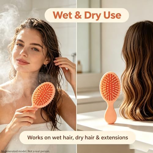 12 pcs Mini Hair Brush,Travel Detangling Brush - Image 4