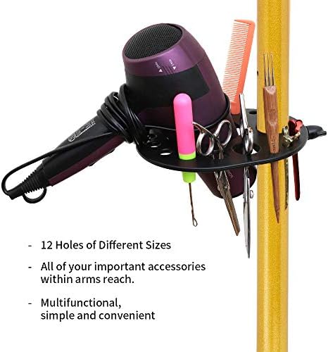 ZQIAN BEAUTY Heavy-duty Wig Stand Tripod, 55 Inch Metal Mannequin Head Stand Tripod For Hairdressing Training Head, Adjustable Wig Head Stand with Tool Tray (Golden, Mannequin Head Not Included) - Image 4